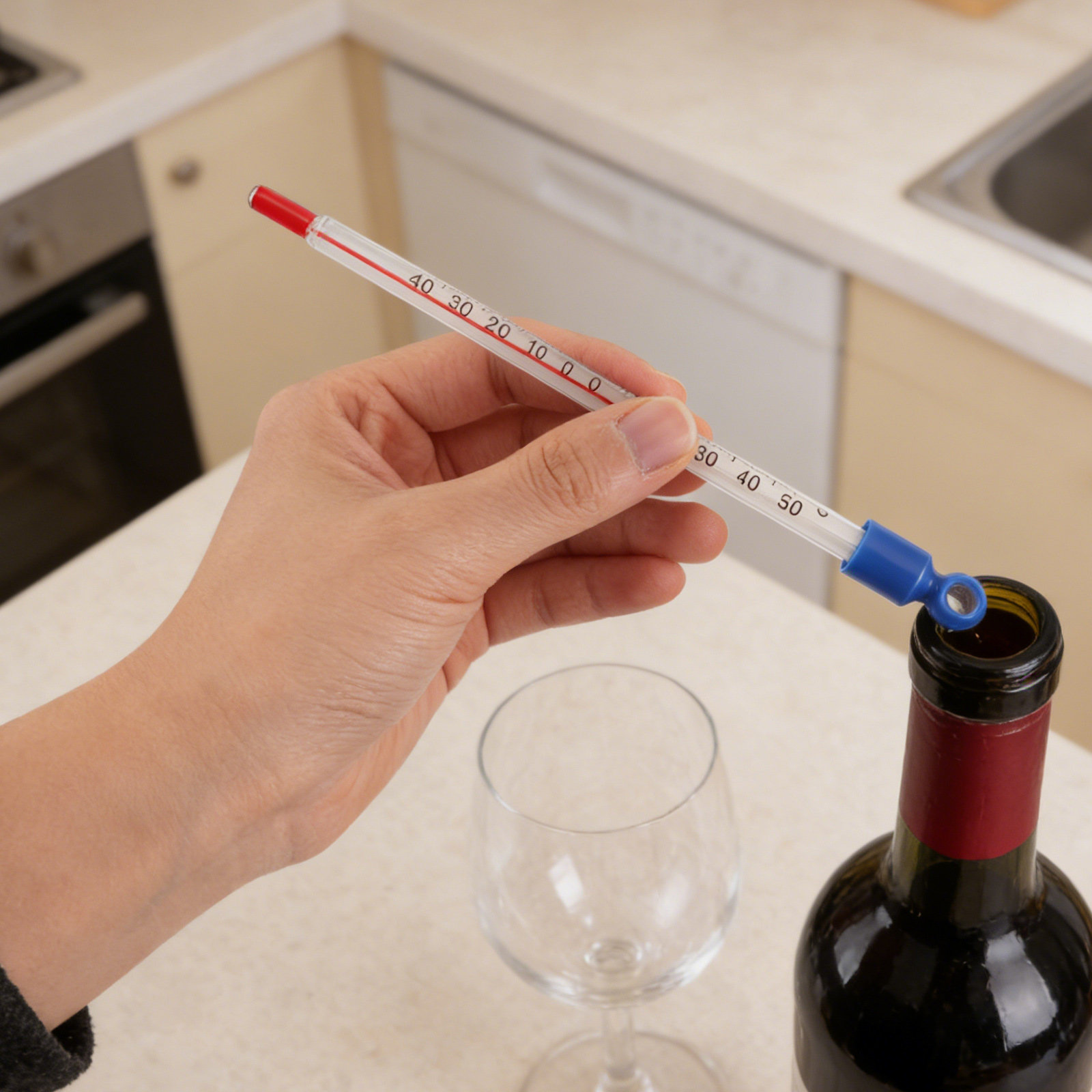 Glass Wine Thermometer Easy Re - đánh giá và giá Home Cooking Usa