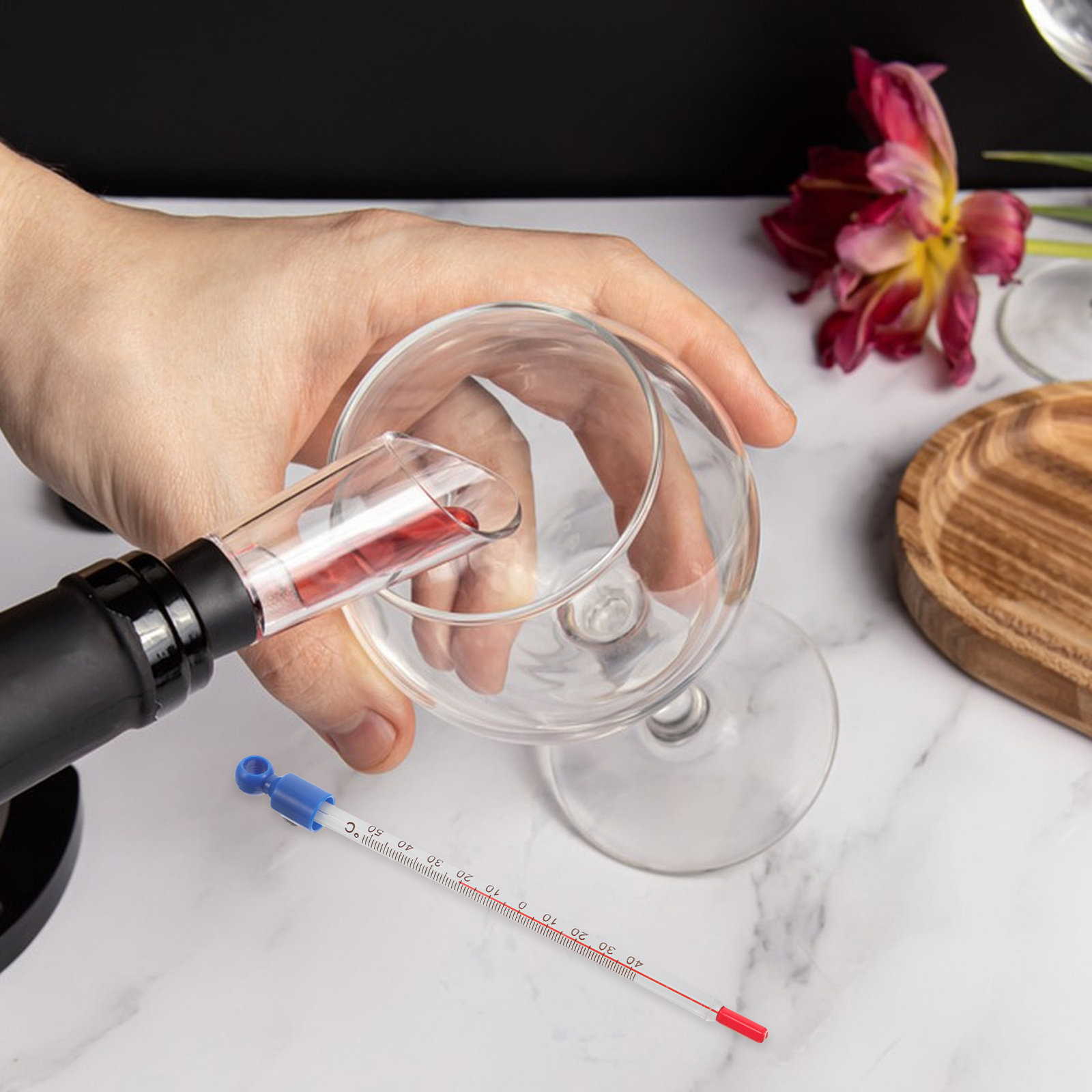 Glass Wine Thermometer Easy Re - đánh giá và giá Home Cooking Usa