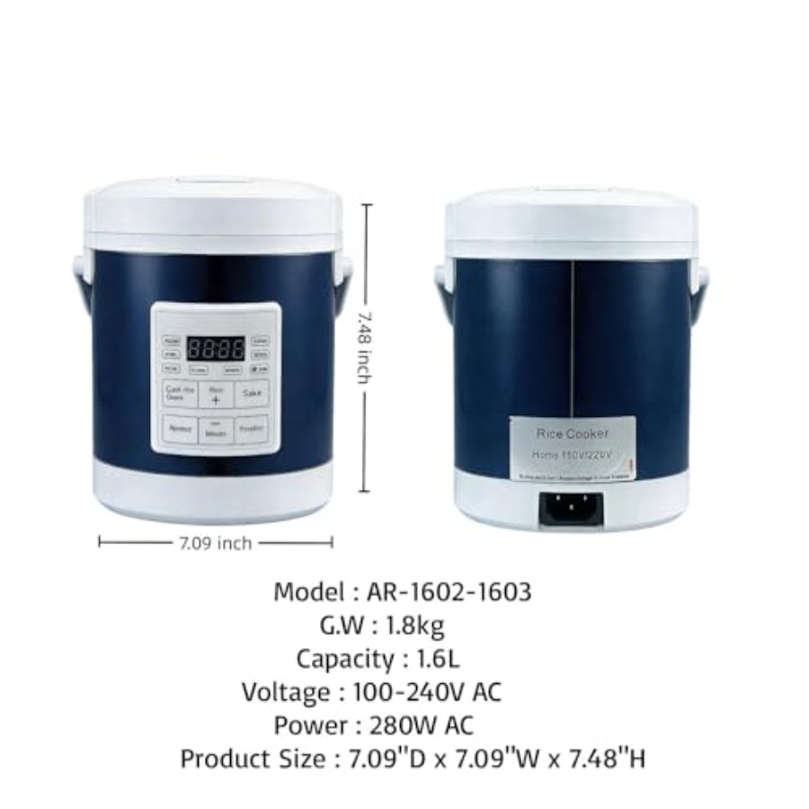 1.6L Rice Cooker 110V Multifun - đánh giá và giá Home Cooking Usa